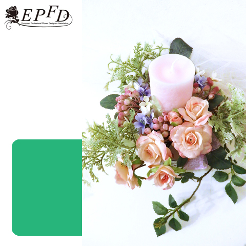 アーティフィシャルフラワー　キャンドルアレンジメント