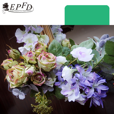 アーティフィシャルフラワー　壁掛けミラー